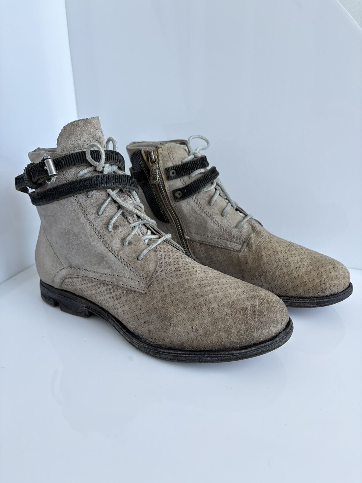 A.S.98 A.S. 98 Airstep Distressed Biker Guidi Buckle Ankle Boots Size US 8 / EU 41 - 2 Thumbnail