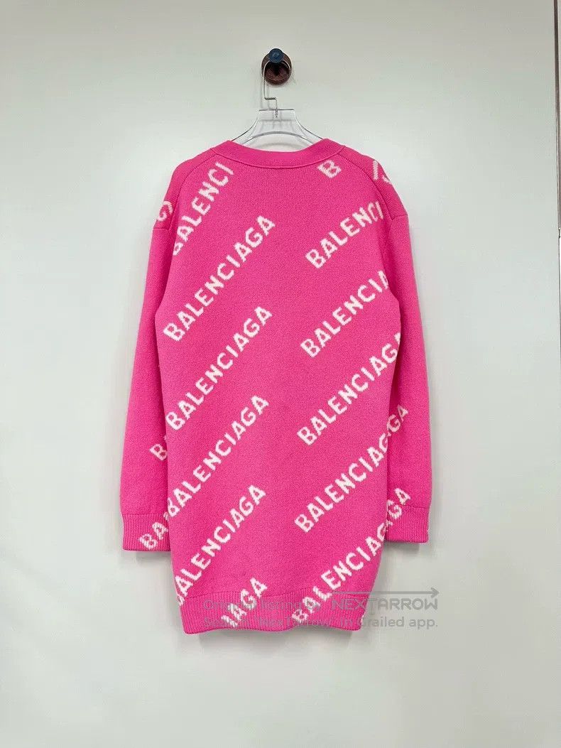 Balenciaga Balenciaga Pink Barrage Printed Open Cardigan Size US XS / EU 42 / 0 - 2 Thumbnail