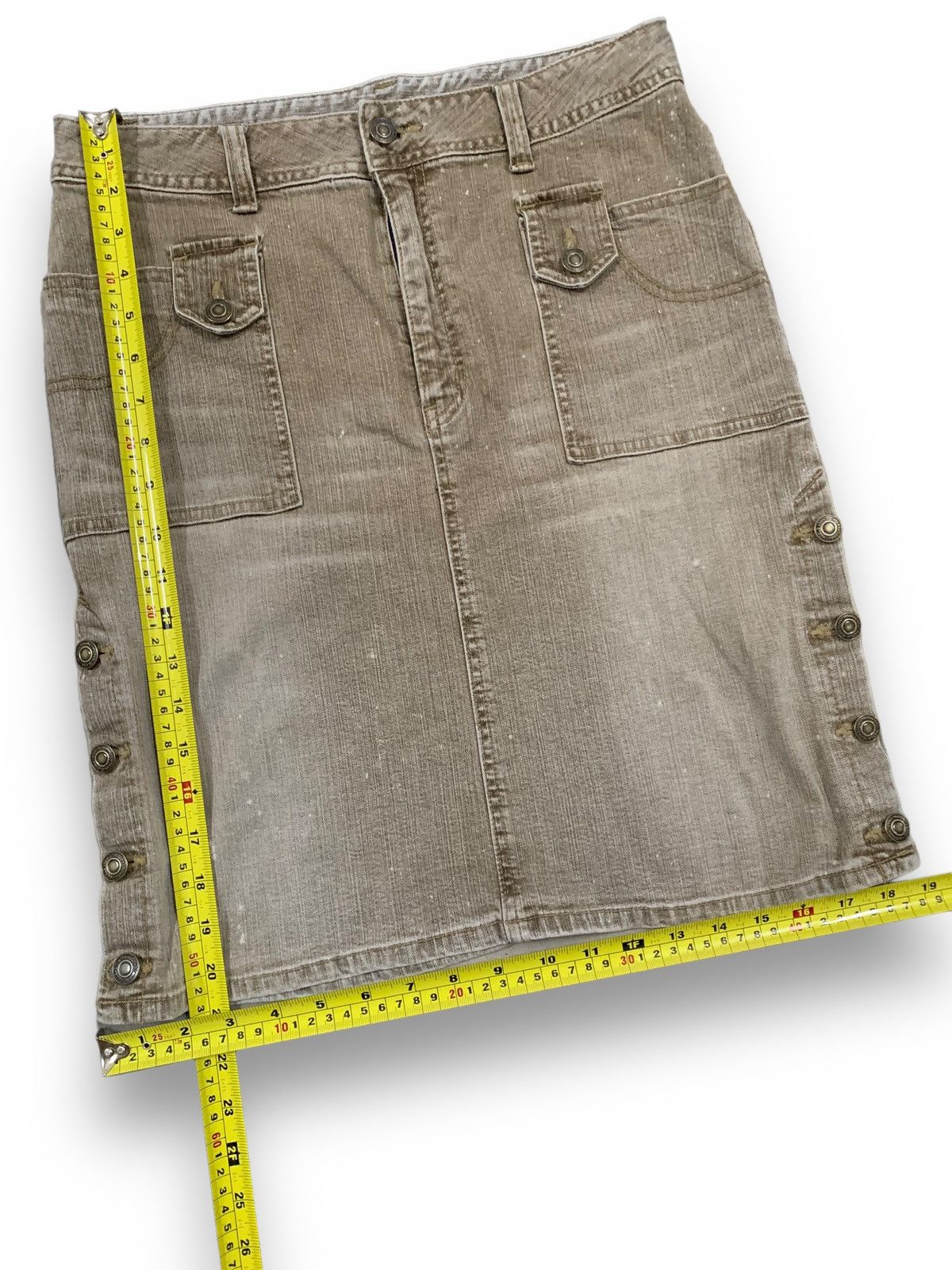 Japanese Brand Vintage Japanese Brand Washed Denim Mini Skirt Jeans Size 29" - 13 Thumbnail