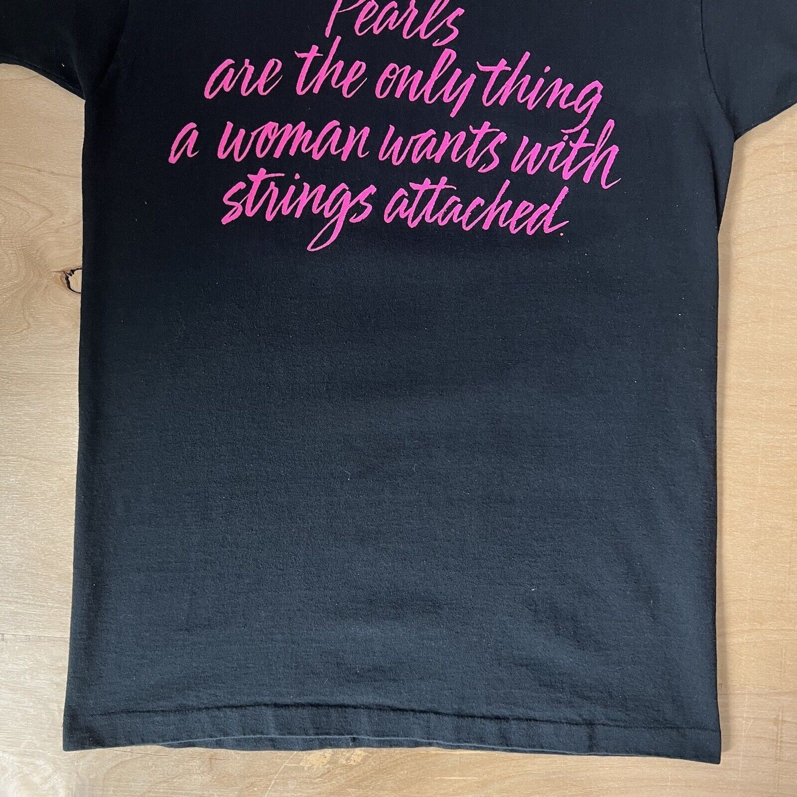 Vintage Vintage Pearl Shirt Large Black 90s Quote Strings Attached Size US L / EU 52-54 / 3 - 3 Thumbnail