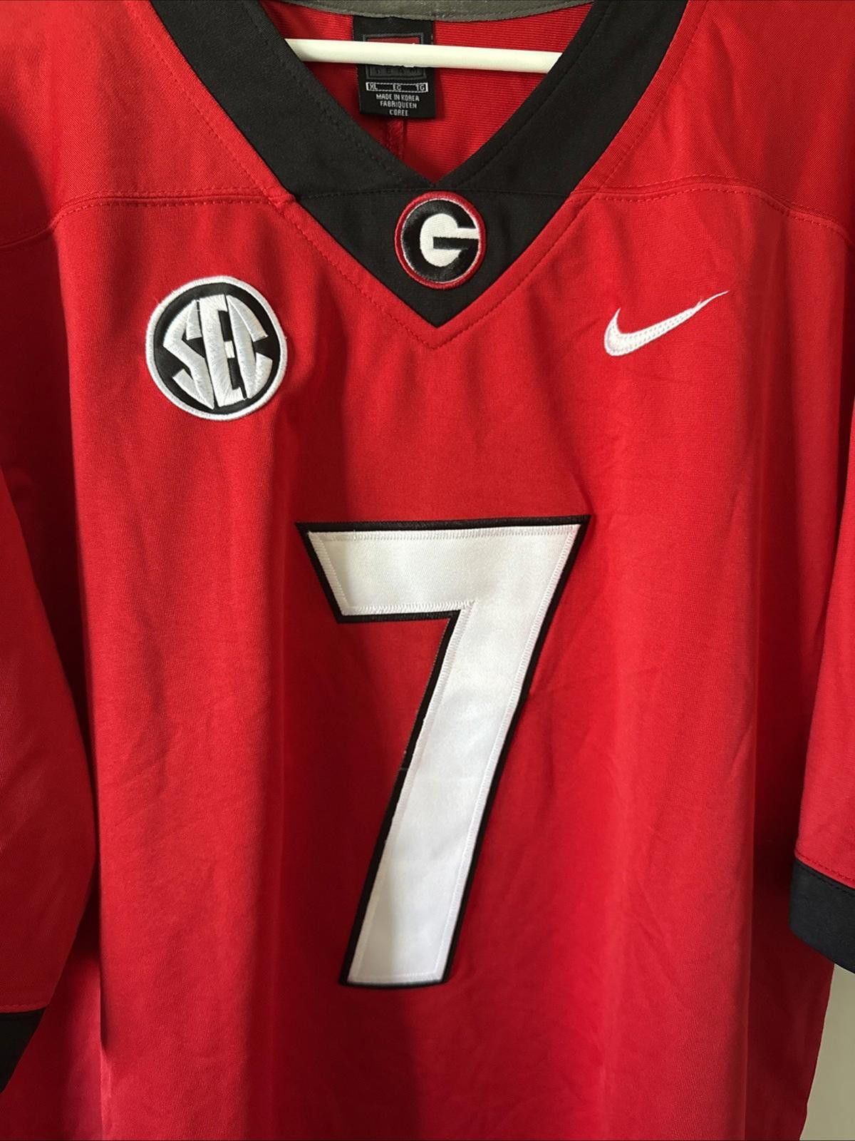 Nike MEN’S NIKE GEORGIA DeANDRE SWIFT #7 JERSEY SZ XL - RED Size ONE SIZE - 2 Thumbnail