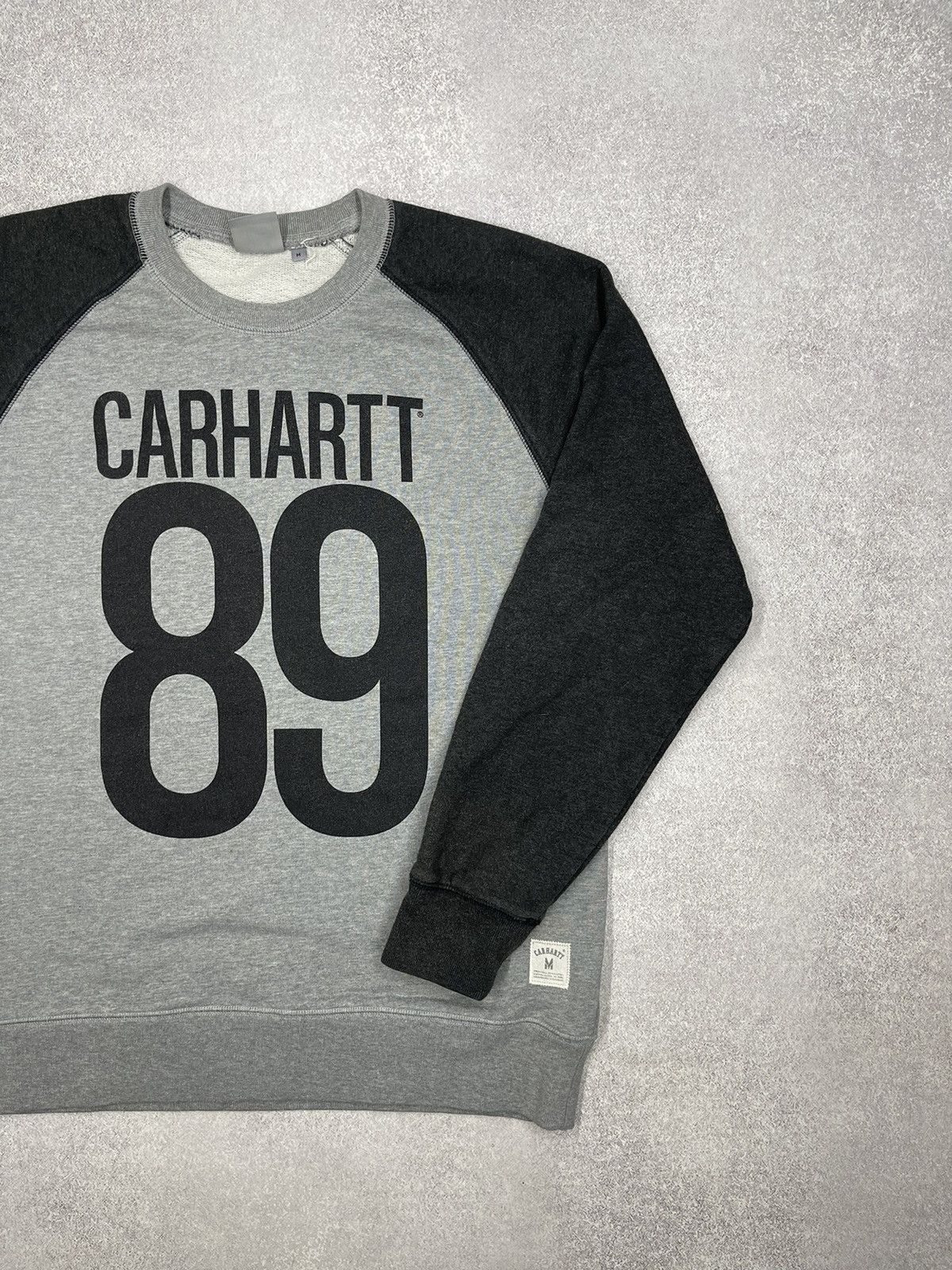 Carhartt × Carhartt Wip × Vintage Vintage Carhartt Stanford Sweatshirt Grey Big Logo Y2K Size US M / EU 48-50 / 2 - 3 Thumbnail