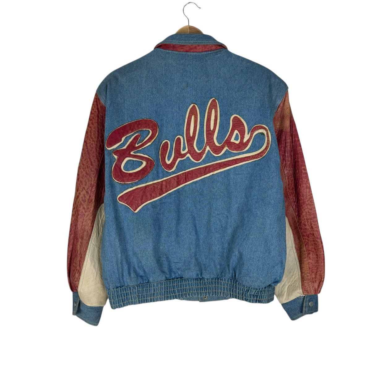 Jeff Hamilton 🌟90s J.H DESIGN CHICAGO BULLS NBA VARSITY LEATHER JACKET Size US M / EU 48-50 / 2 - 9 Thumbnail