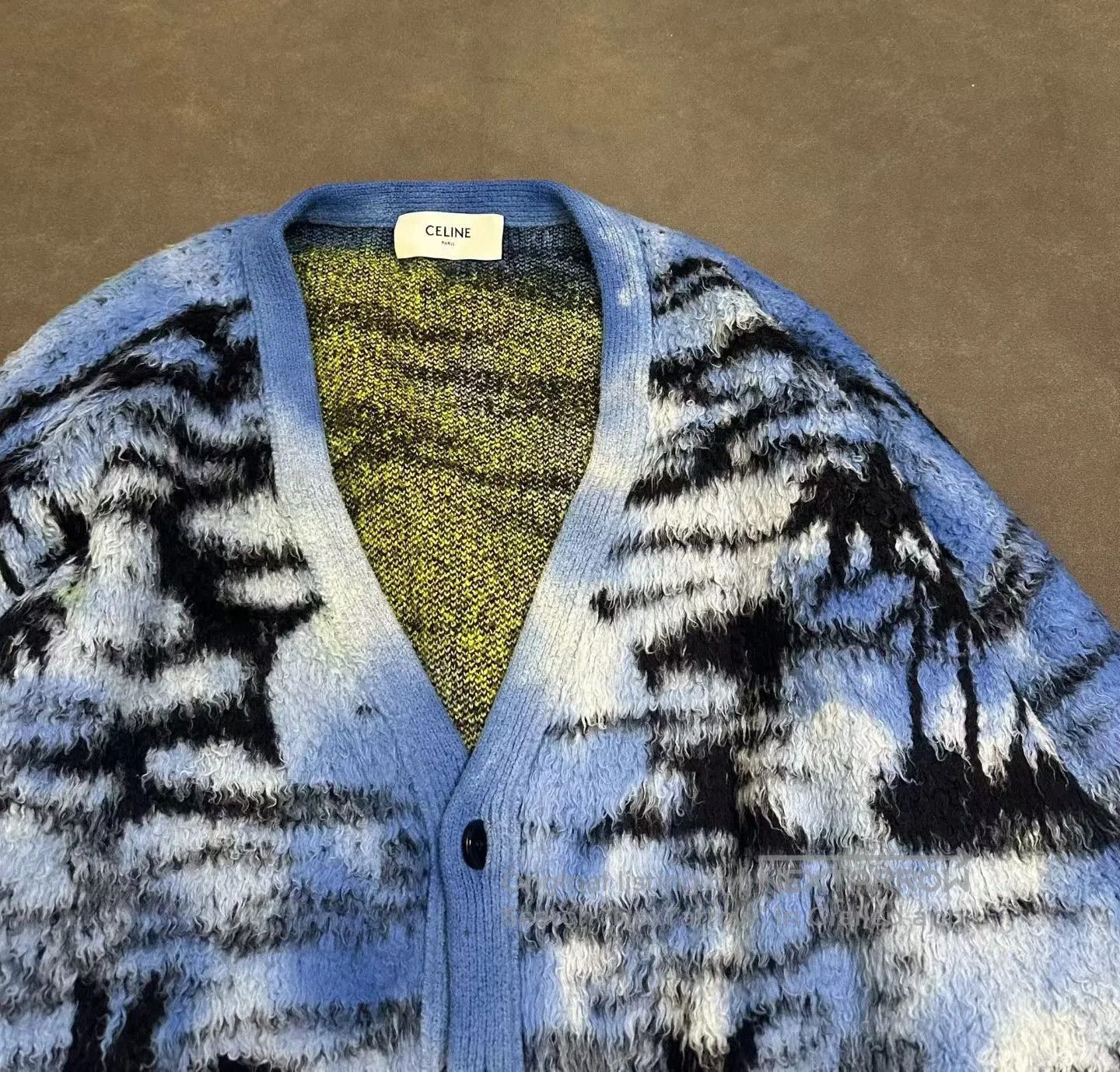 Celine Celine Brushed Cotton-Blend Jacquard Cardigan. Size L / US 10 / IT 46 - 3 Thumbnail