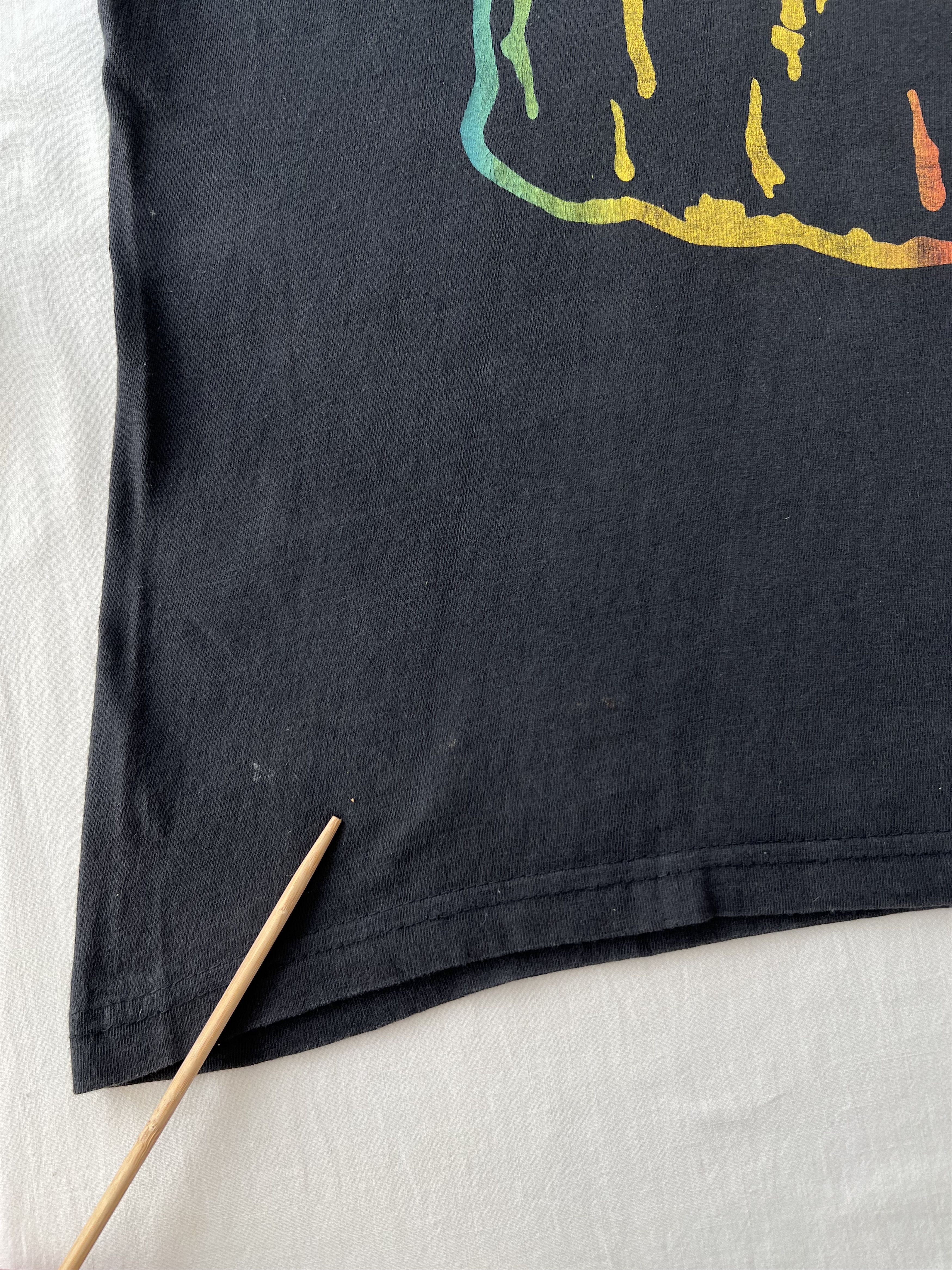 Vintage Vintage 90s Fuck You Hand Sign Middle Finger Black T-shirt Size US L / EU 52-54 / 3 - 7 Thumbnail