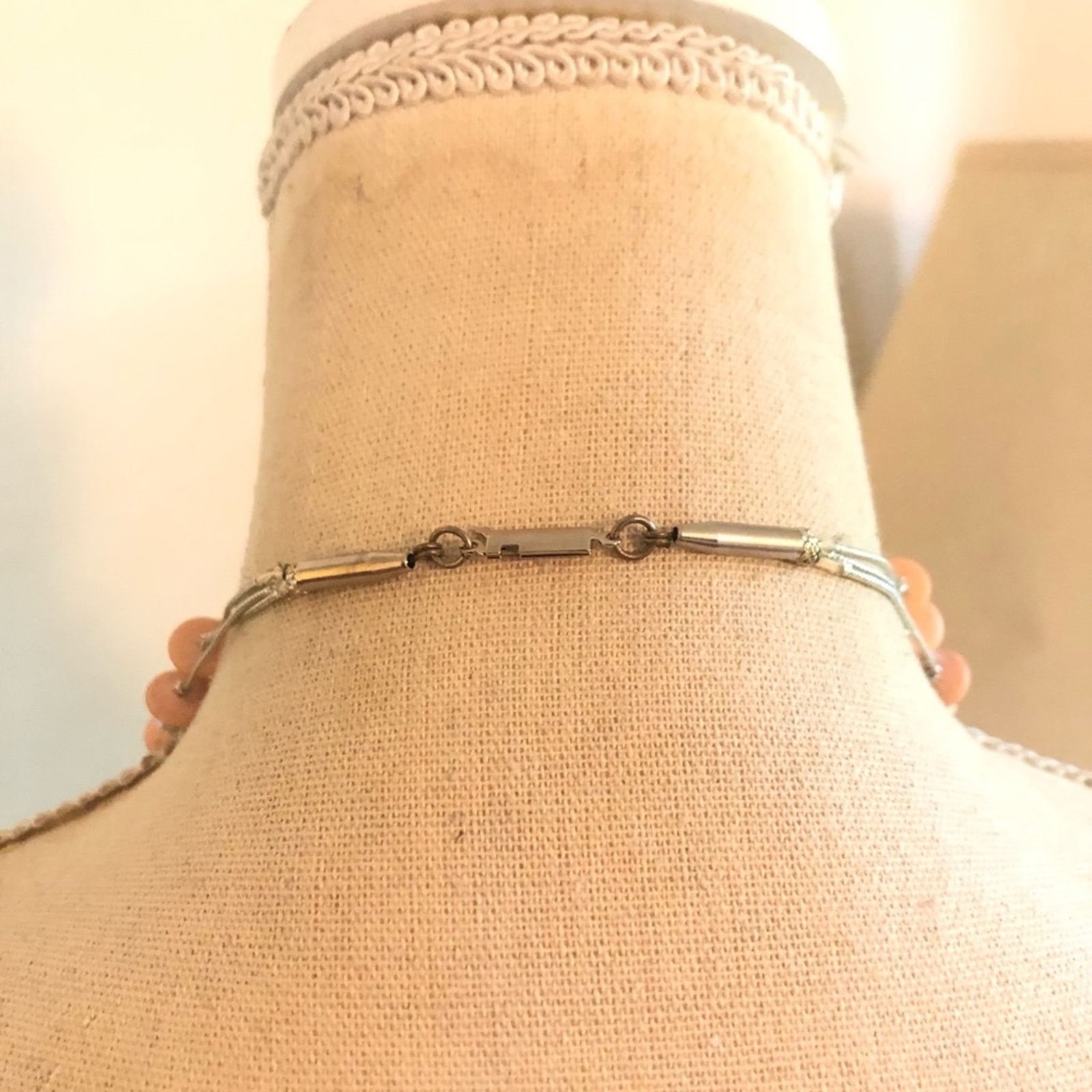Vintage Vintage blush disc multi strand cluster necklace Size ONE SIZE - 5 Thumbnail