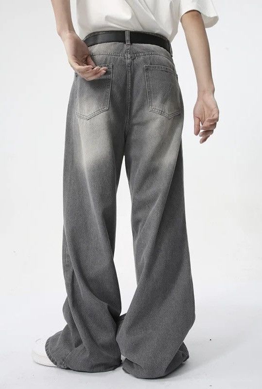 Japanese Brand × Jean × Vintage Men Distressed Straight Wide Leg Contrast Jean Size US 33 - 4 Thumbnail