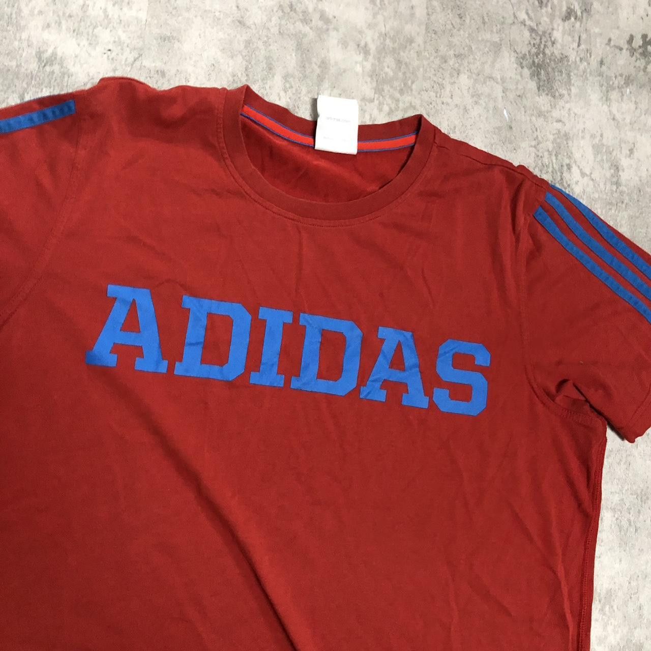 Adidas Adidas red and blue striped t-shirt #stripes Size US L / EU 52-54 / 3 - 2 Thumbnail