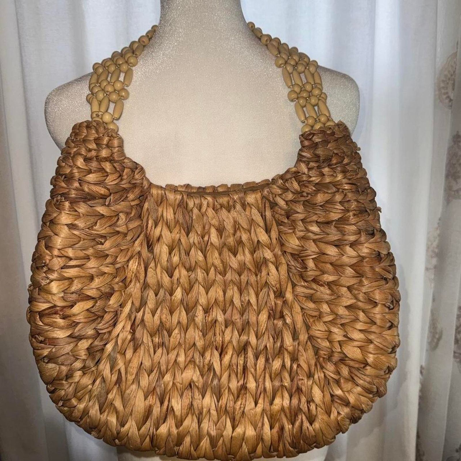 Other Woven straw basket beaded shoulder bag Size ONE SIZE - 5 Thumbnail