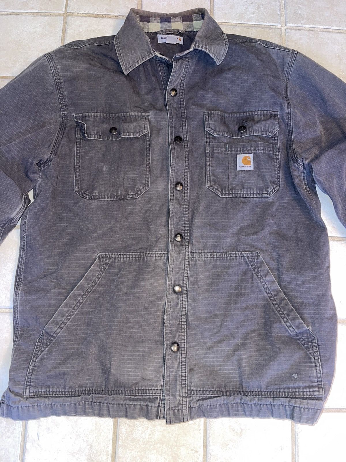 Carhartt Vintage ripstop Carhartt Chore Button up jacket Grey Size US M / EU 48-50 / 2 - 4 Thumbnail