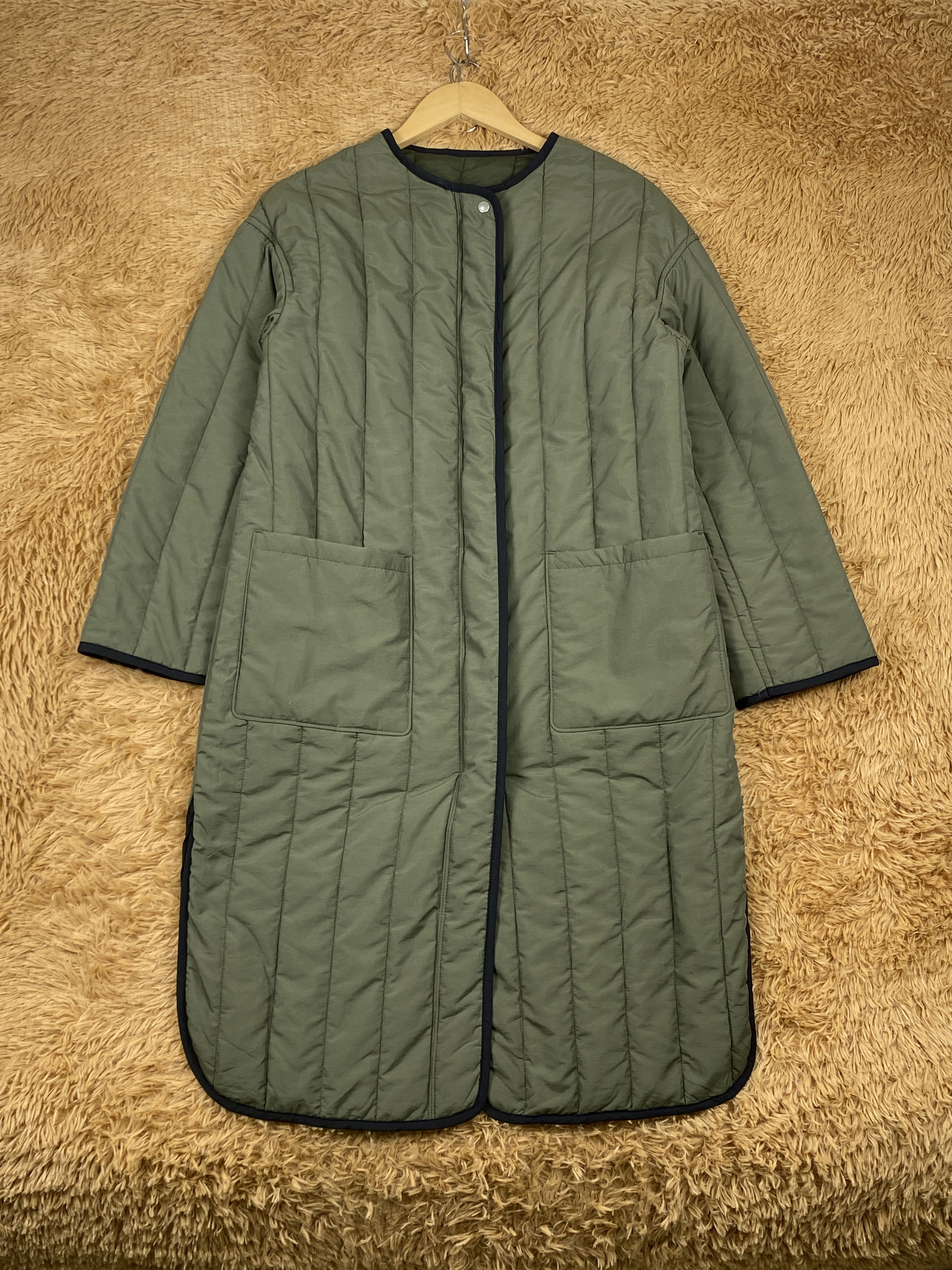 image of Gu Puffer Long Jacket in Green, Women's (Size Small)