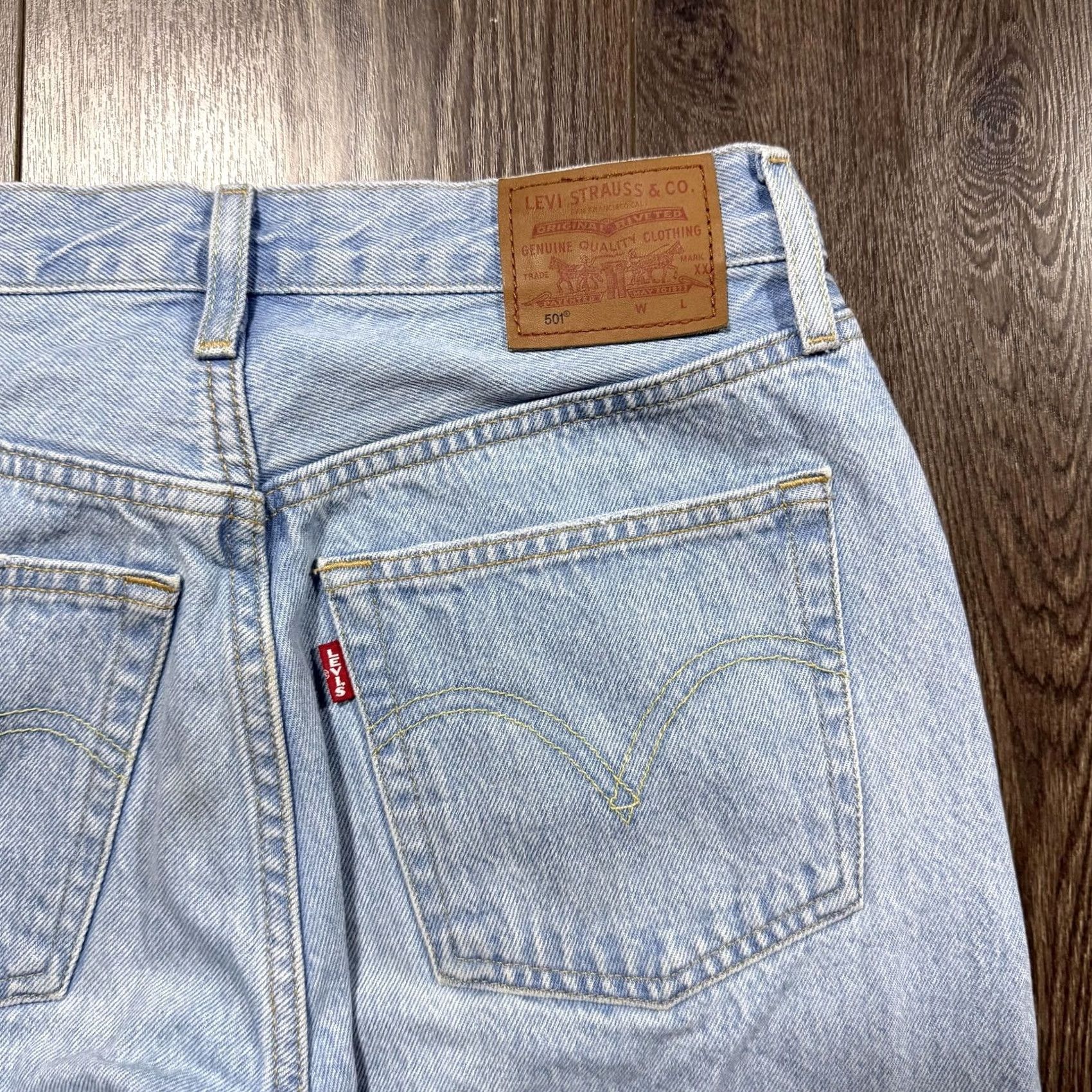 Levi's Levi's 501 Premium Jeans 31x30 Light Blue Regular Straight Denim Button Fly Mens Jeans Reg Straight Denim Size US 31 - 2 Thumbnail