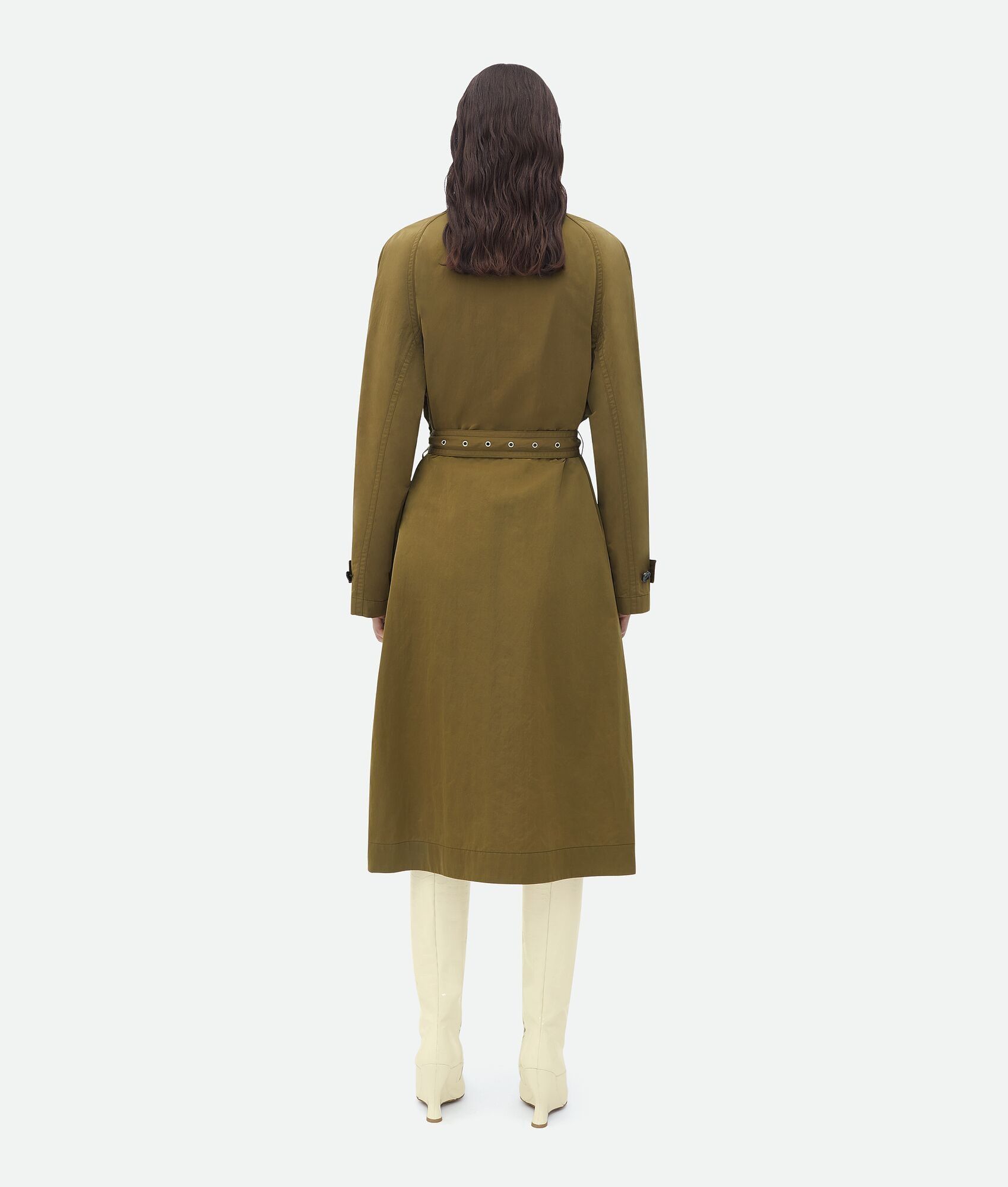 Bottega Veneta o1n1vont0625 Packable Nylon Trench Coat in Liana Size XS / US 0-2 / IT 36-38 - 3 Thumbnail