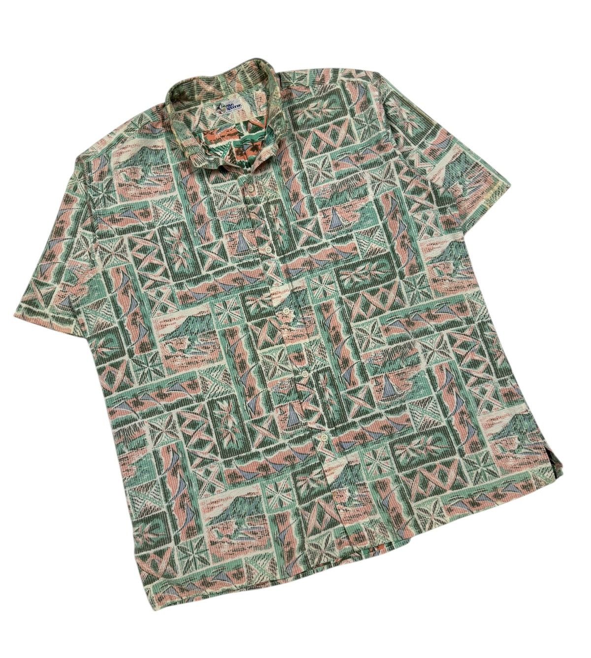 Reyn Spooner × Sun Surf × Vintage Vtg🔥Reyn Spooner Camp Collar Hawaii Shirt Size US L / EU 52-54 / 3 - 5 Thumbnail
