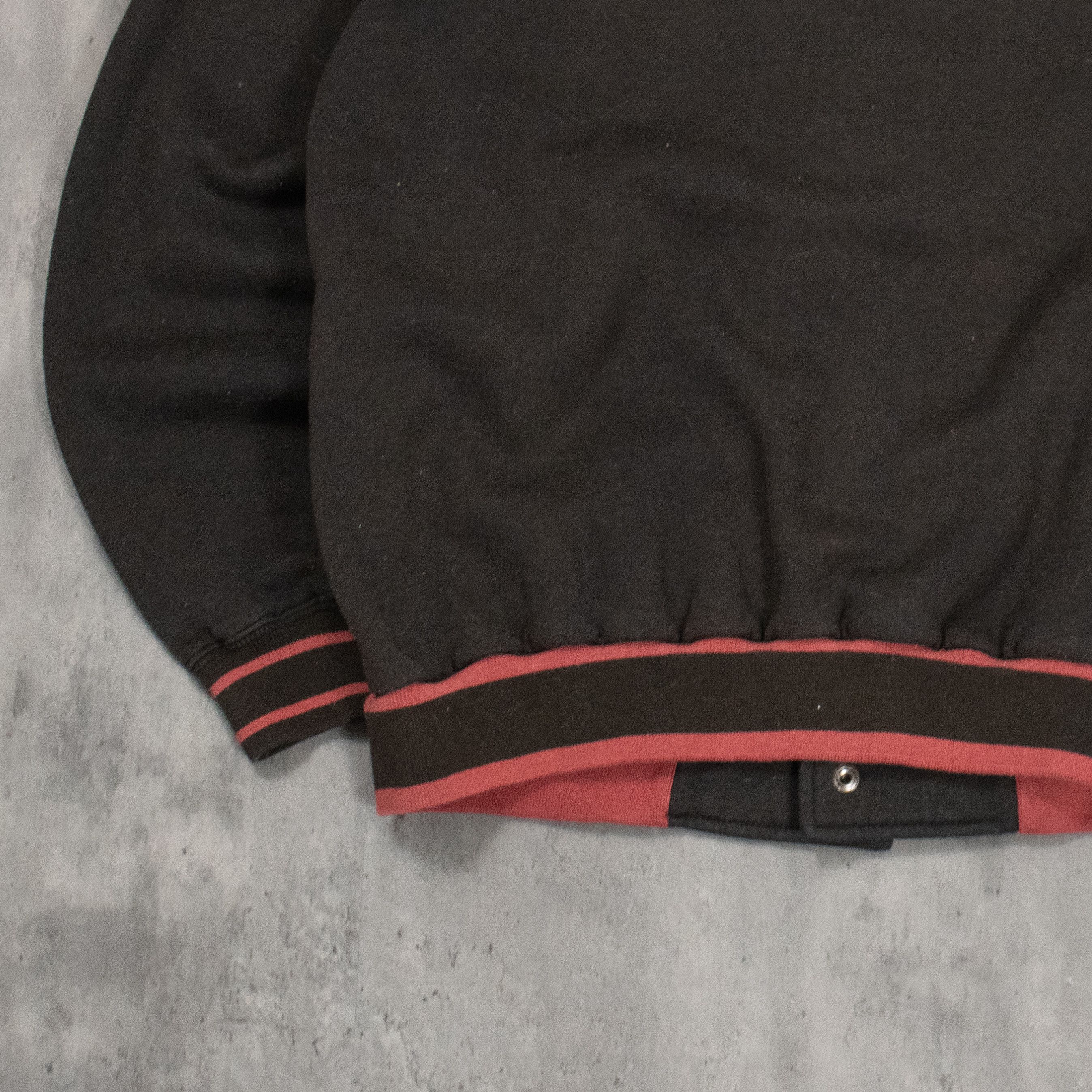 Japanese Brand Y2K 2000's Hill Sports Faded Black Bomber Cardigan Sweater Size US M / EU 48-50 / 2 - 10 Thumbnail
