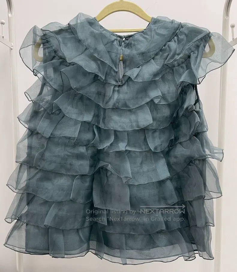 Dries Van Noten Dries Van Noten Runway-Style Silk Tiered Puffy Sleeveless Size L / US 10 / IT 46 - 2 Thumbnail