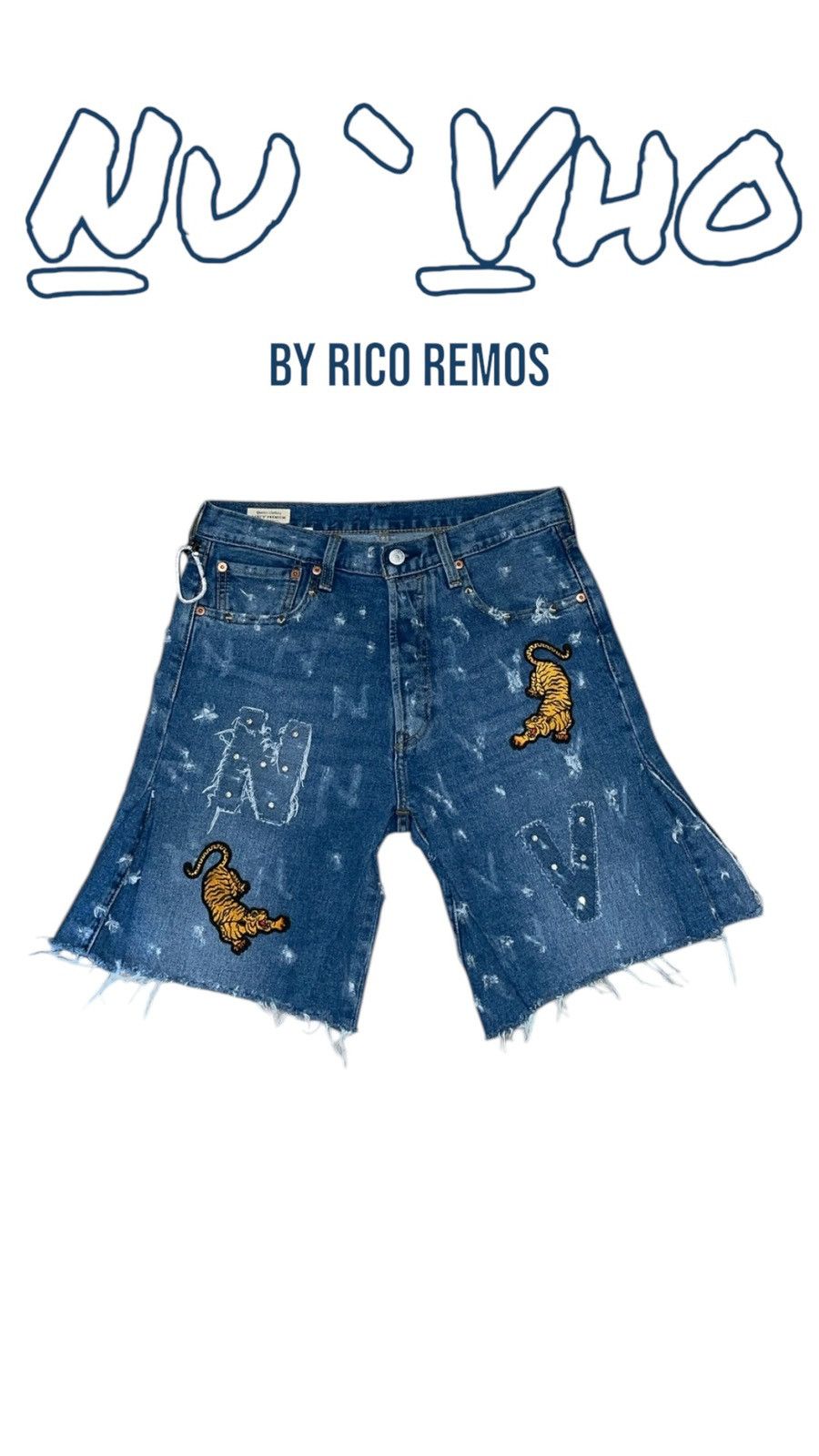 Nuvho “ NV “ denim shorts