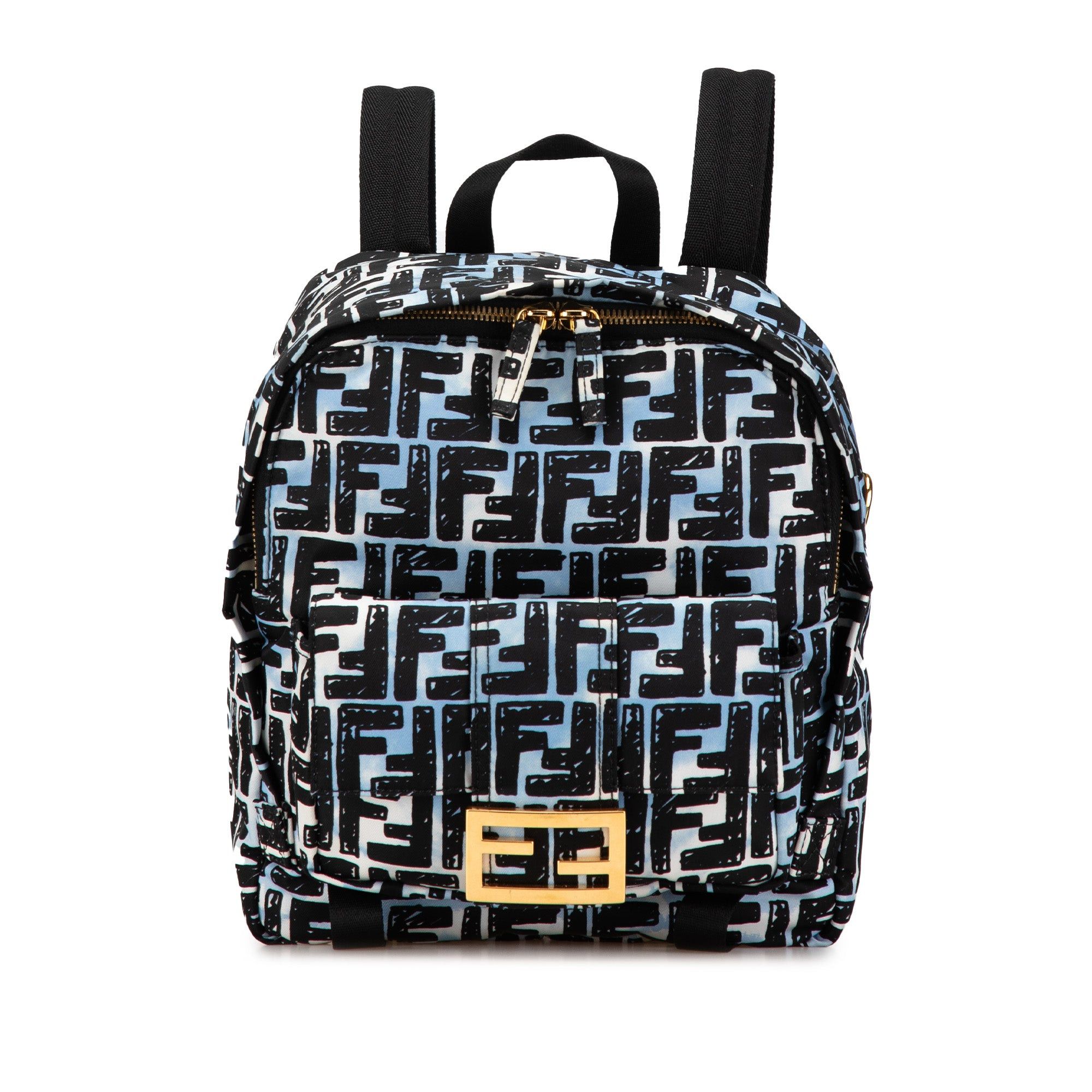 Fendi Fendi Joshua Vides Small Nylon Baguette Backpack Blue Size ONE SIZE - 1 Thumbnail