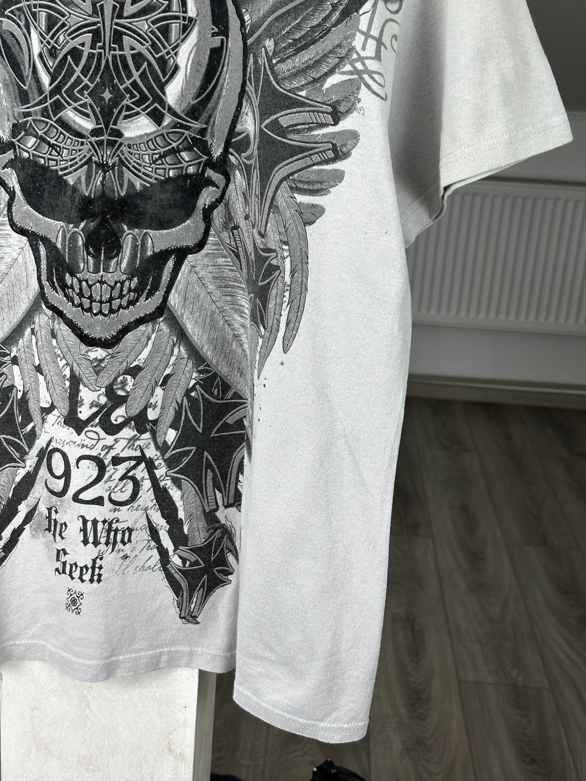 Vintage Crazy Y2K Skull Affliction Style Tee Size US M / EU 48-50 / 2 - 5 Thumbnail