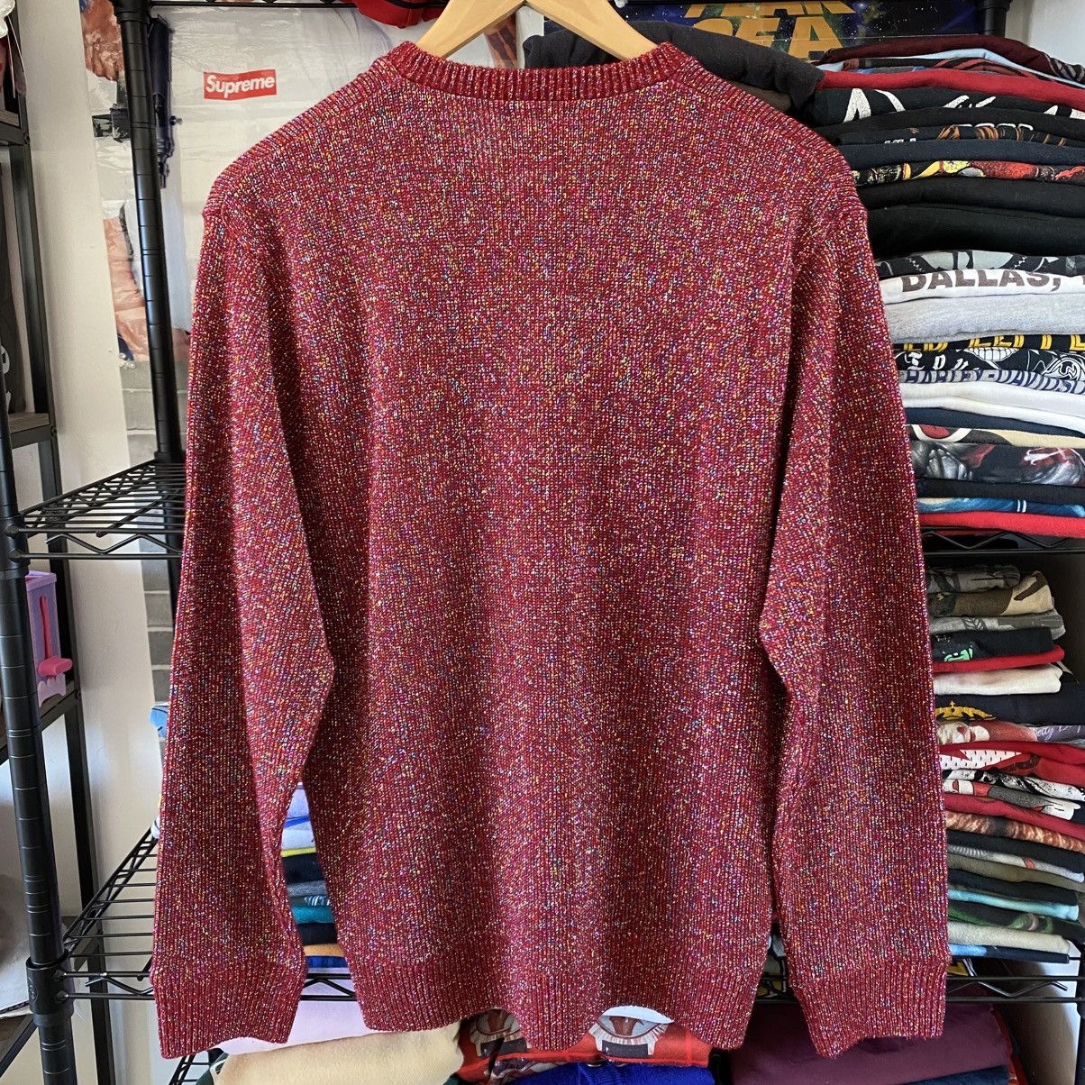 Supreme Supreme Tinsel Sweater Red 2016 Metallic Shiny Box Logo Size US L / EU 52-54 / 3 - 4 Thumbnail