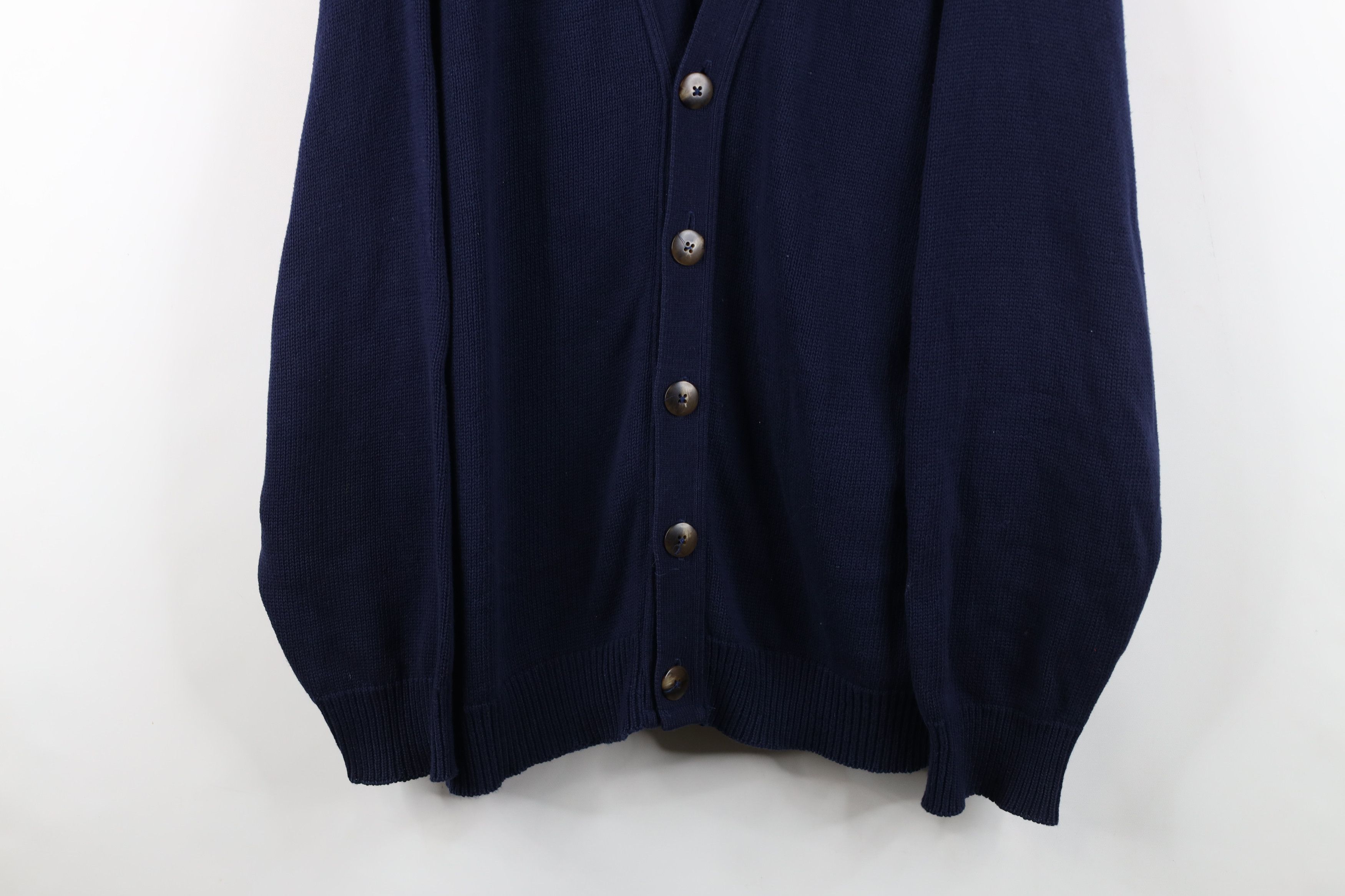 Vintage Vintage 90s Streetwear Fit Cotton Knit Cardigan Sweater USA Size US L / EU 52-54 / 3 - 3 Thumbnail