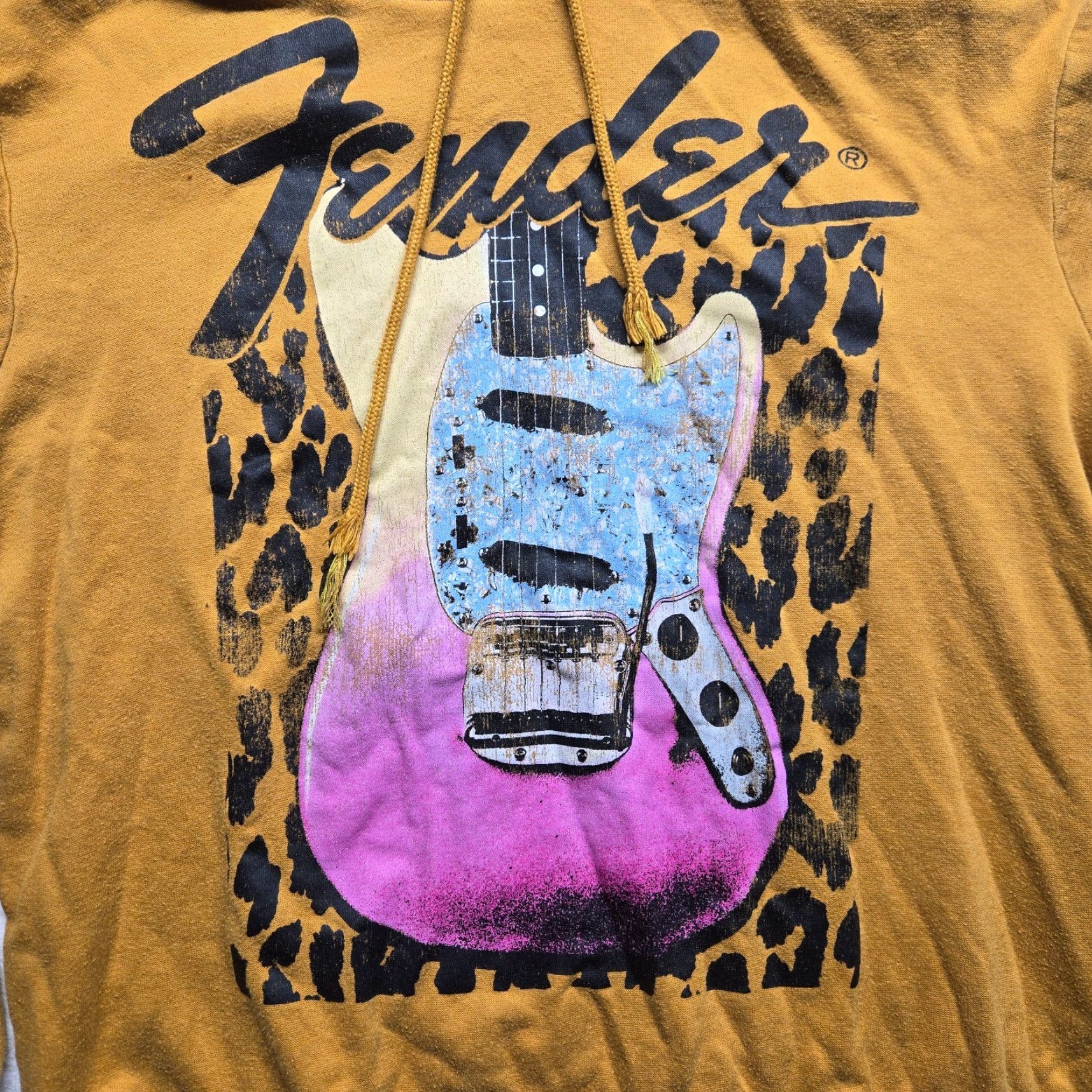 Fender Fender Shirt Hoodie Adult Women L Brown Guitar Cheetah Logo Graphic Print Pullover All Seasons Casual Mens? Size L / US 10 / IT 46 - 2 Thumbnail