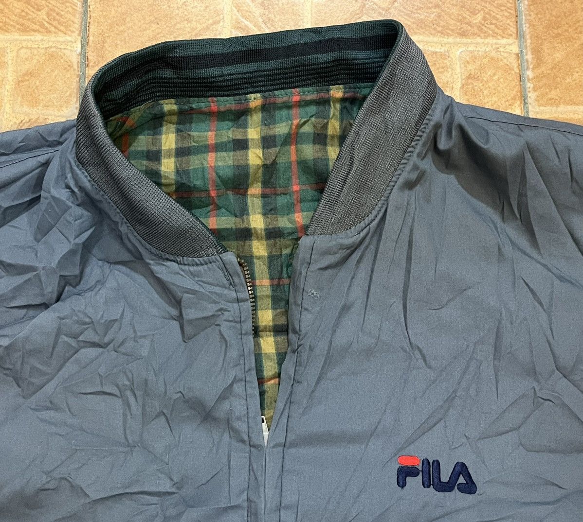 Fila Vintage FILA reversible plaid bomber jacket Size US L / EU 52-54 / 3 - 13 Thumbnail