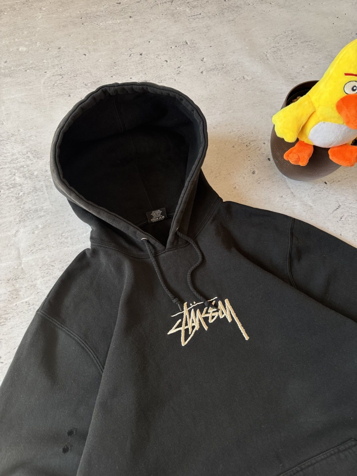 Stussy × Vintage STUSSY CENTER HUFT LOGO OVERSIZE BAGGY FIT HOODIE Size US XL / EU 56 / 4 - 3 Thumbnail