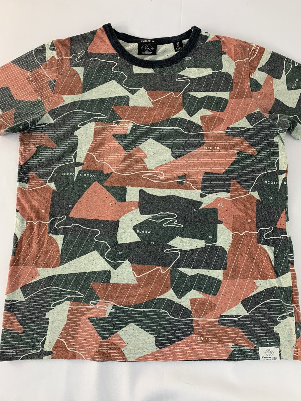 Scotch & Soda Number 16 Scotch & Soda Amsterdam Blauw Crewneck Over Tee Size US XL / EU 56 / 4 - 2 Thumbnail