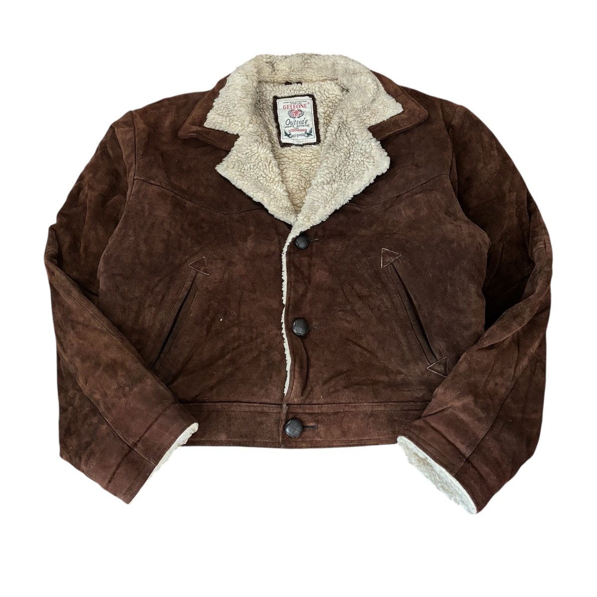 ジャケット・アウター GELEONE suede jacket vintage WINTER‼️🥶 Vintage Geleone Cropped Suede Jacket