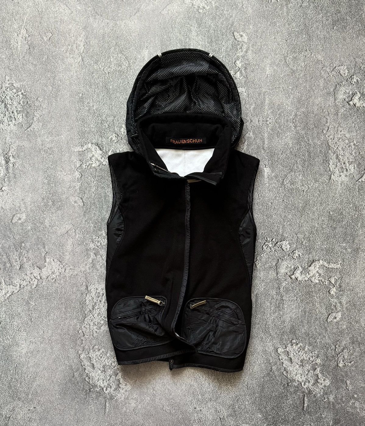 Frauenschuh × Vintage Frauenschuh M Wmns fleece vest jacket sleeveless hooded Size M / US 6-8 / IT 42-44 - 1 Thumbnail