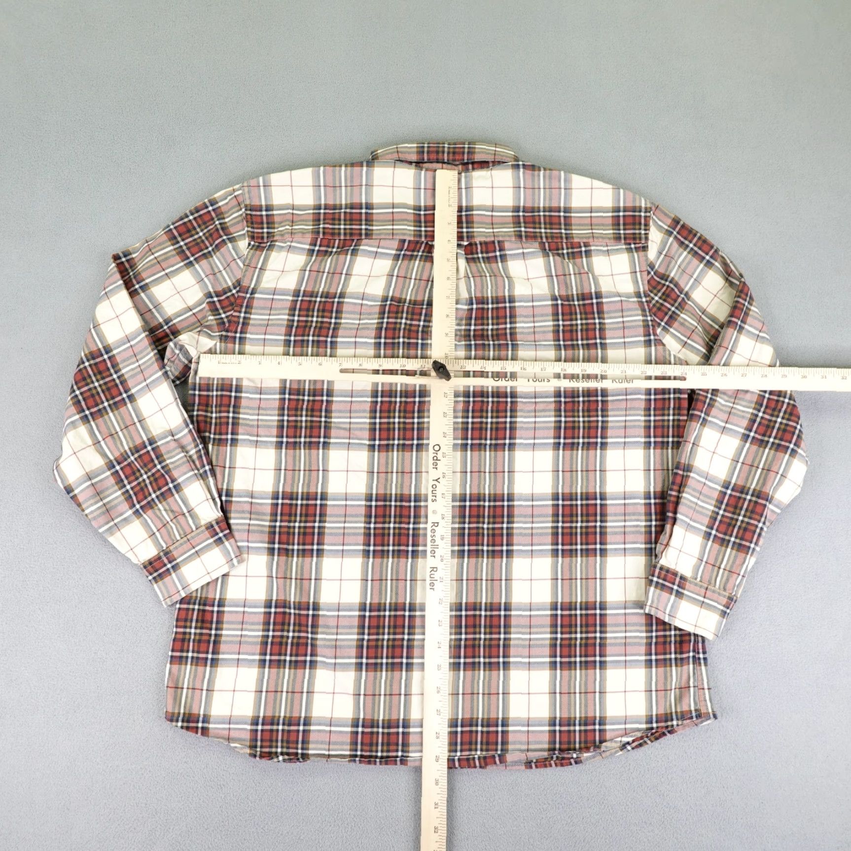 Orvis VINTAGE Orvis Men's Shirt XL Red Plaid Long Sleeve Twill Button-Up Casual Outdoors Work Men Size US XL / EU 56 / 4 - 6 Thumbnail