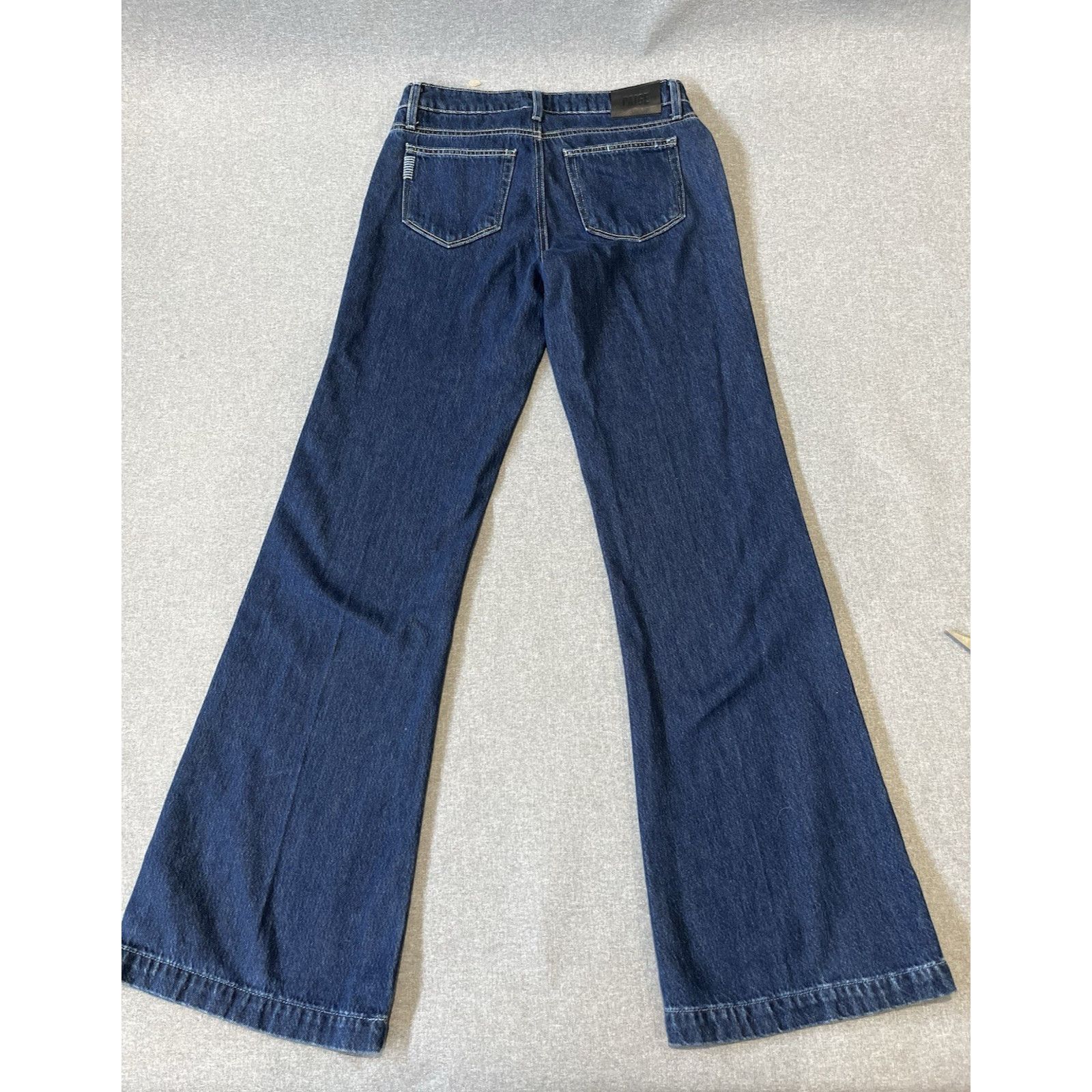 Paige RARE Paige Dark Denim jeans Pockets Wide Leg Denim sz 25 Size 25" / US 0 / IT 36 - 3 Thumbnail