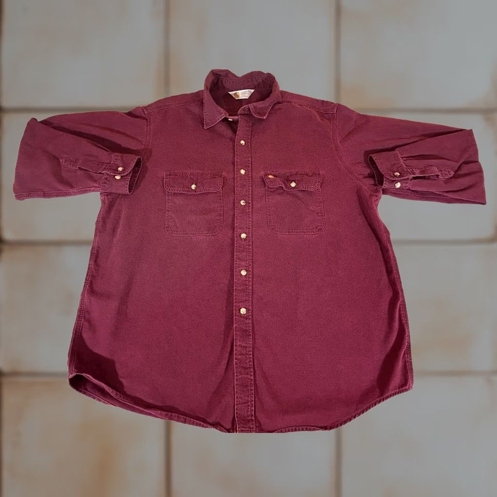 Carhartt VINTAGE Carhartt Shirt Mens 2XL Flannel Red Button Long Sleeve Workwear XXL 90s Size US XXL / EU 58 / 5 - 1 Thumbnail