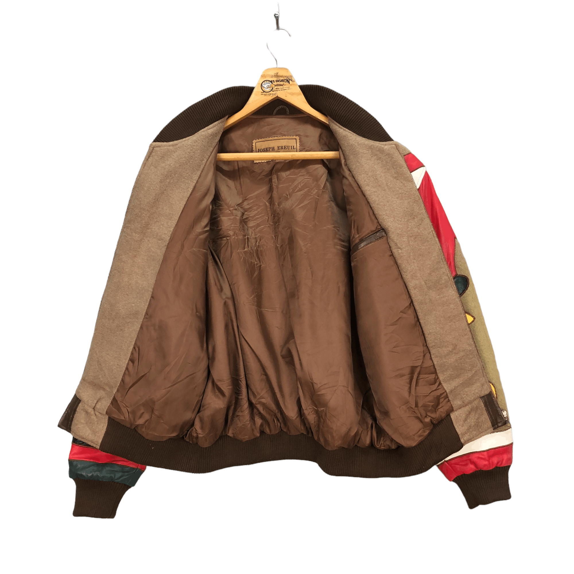 Japanese Brand JOSEPH EREUIL COLORFUL SHEEP LEATHER WOOL BOMBER #5764-206 Size US L / EU 52-54 / 3 - 9 Thumbnail