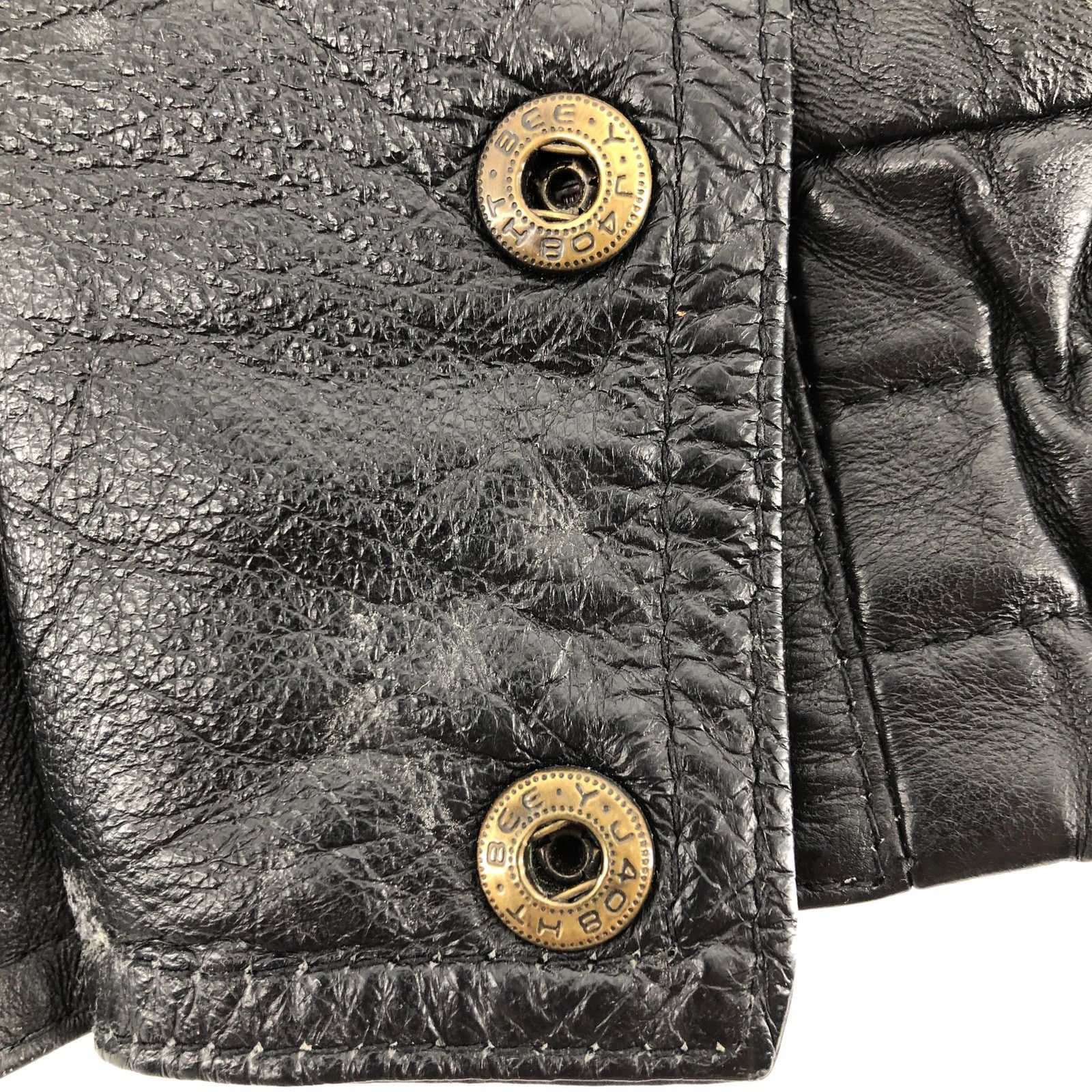 Vintage 90s black leather biker jacket 1990s vintage Size US XL / EU 56 / 4 - 7 Thumbnail