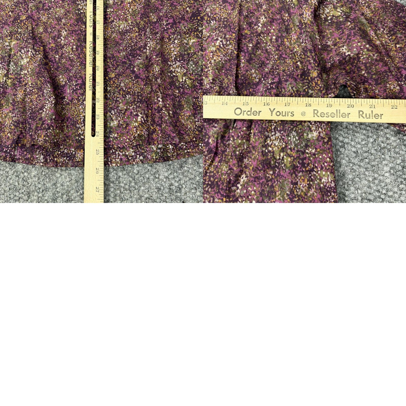 Eddie Bauer Eddie Bauer Shirt Womens Large Purple Wineberry Floral Stretch Wrinkle Resistant Button-Up Collar Long Sleeve Cotton Blend Size L / US 10 / IT 46 - 8 Thumbnail