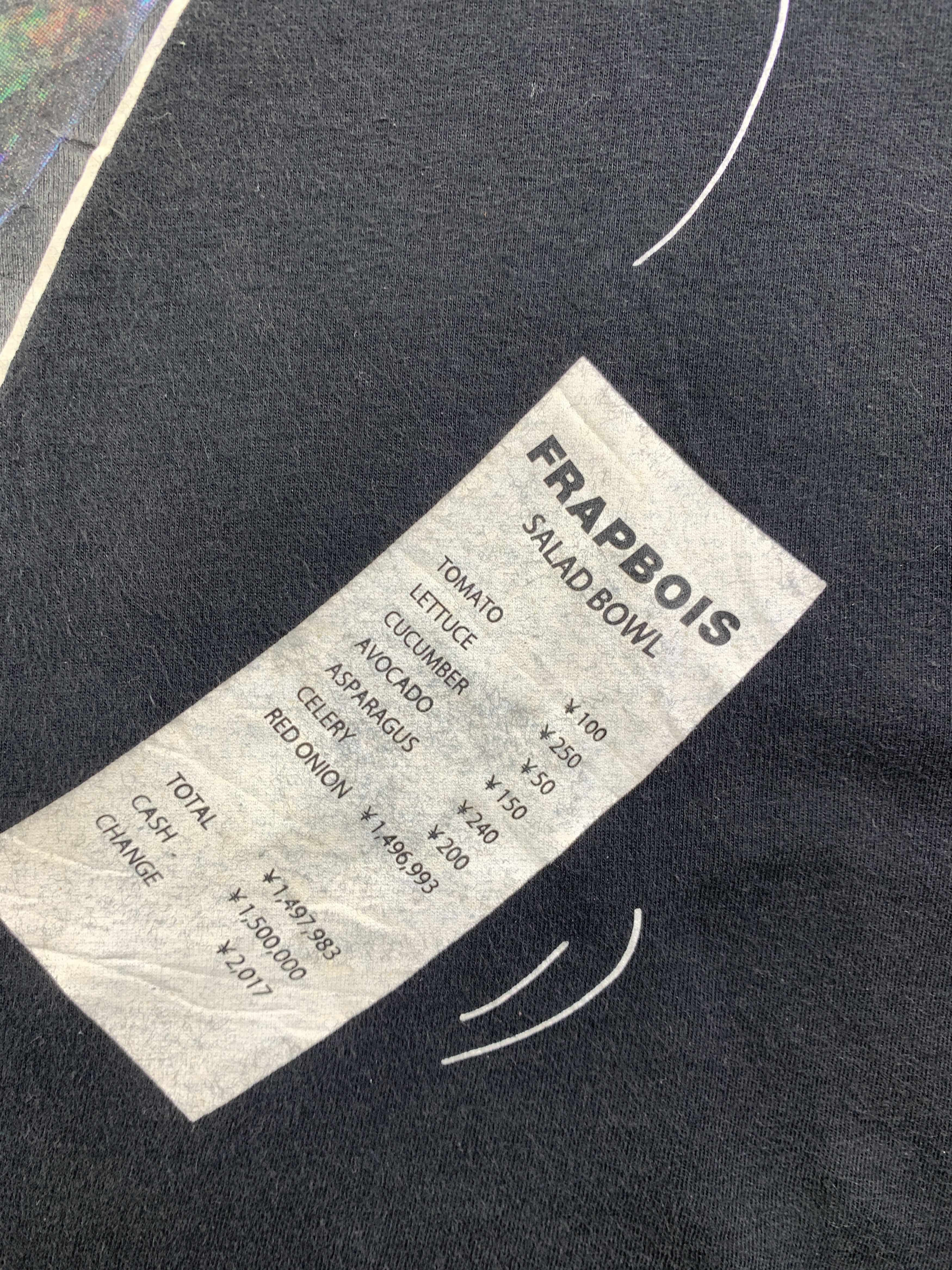 Frapbois Frapbois Black Salad Bowl Unique Print Tee (M) Size US M / EU 48-50 / 2 - 2 Thumbnail