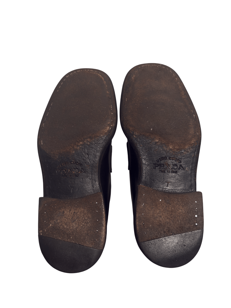Prada Prada Black Leather Penny Loafers Vero Cuoio Size US 8 / EU 41 - 18 Thumbnail