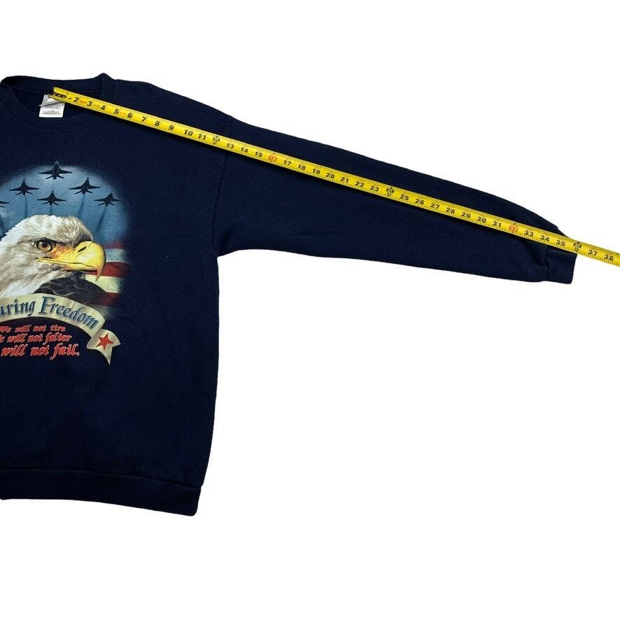 Tultex VTG Iraq Enduring Freedom Men's USA Eagle Fighter Jet Sweats Size US XL / EU 56 / 4 - 6 Thumbnail