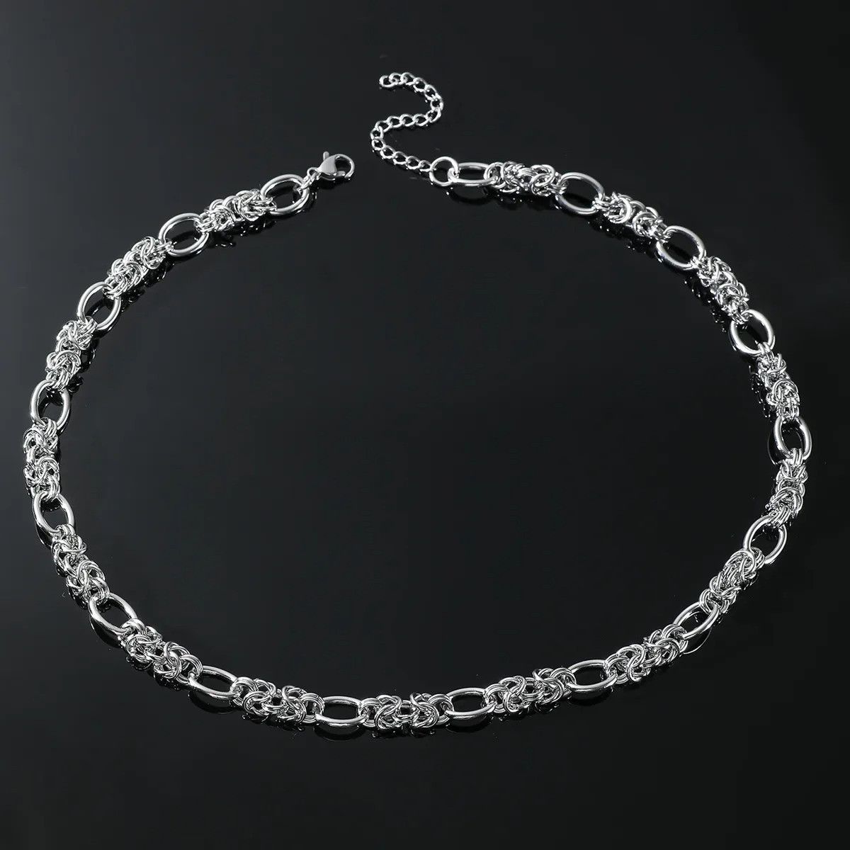 Jewelry Silver Chain Stainless Steel Men’s Necklace Size ONE SIZE - 3 Thumbnail
