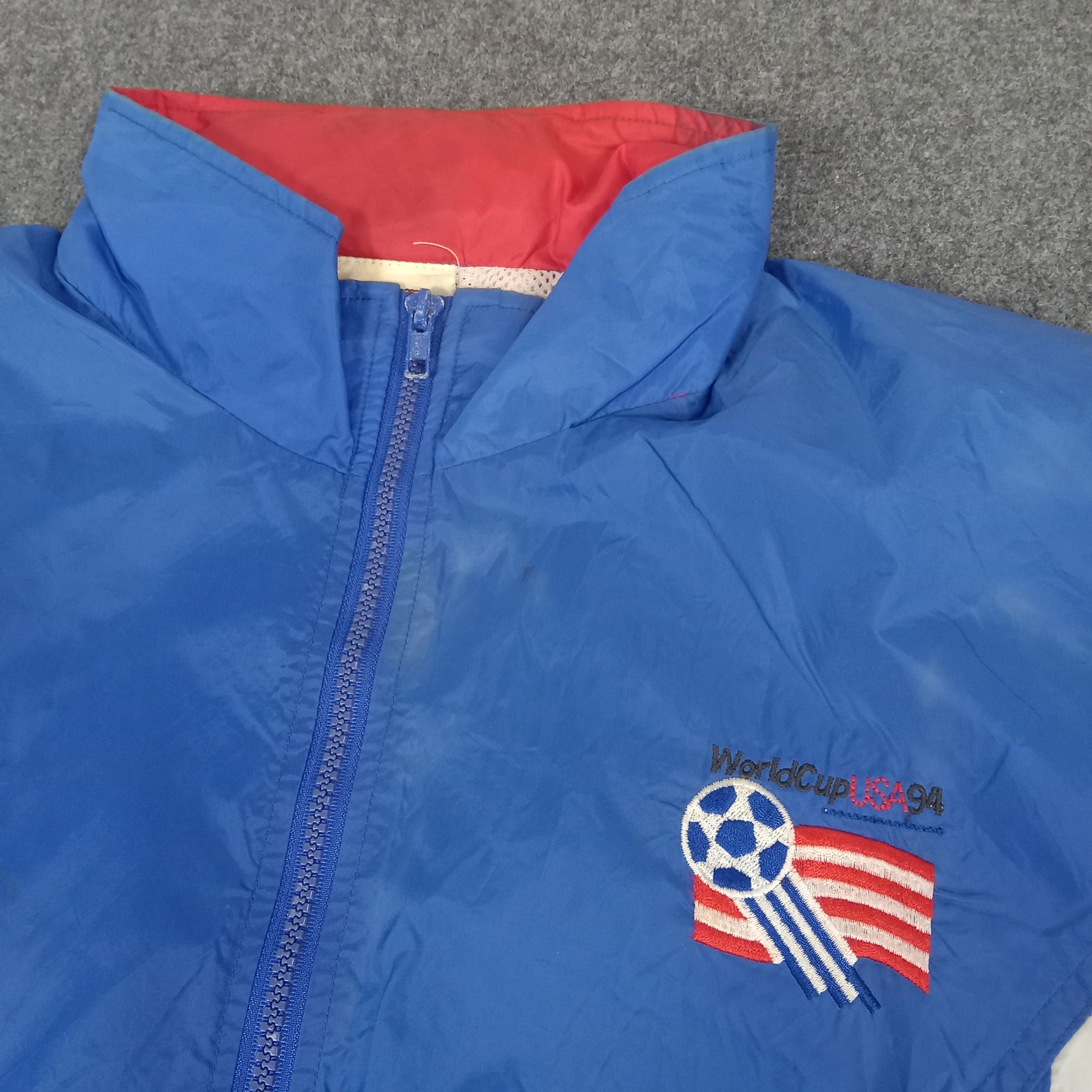 Nutmeg × Vintage Vintage 90's World Cup USA 94 Sporr Style Windbreaker Jacket Size US XXL / EU 58 / 5 - 3 Thumbnail