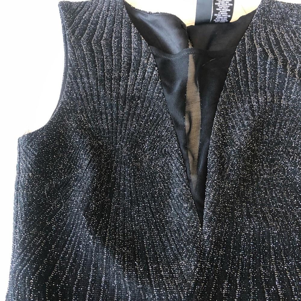 Other Windsor Black and Silver Mini Dress Size S / US 4 / IT 40 - 2 Thumbnail