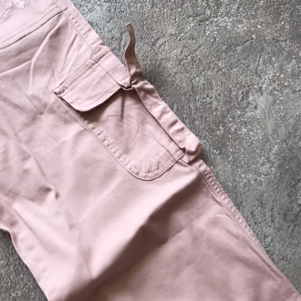 Vintage Vintage 90s Baggy Cargo Pants Flared Parachute Streetwear 29 Size 29" - 4 Thumbnail