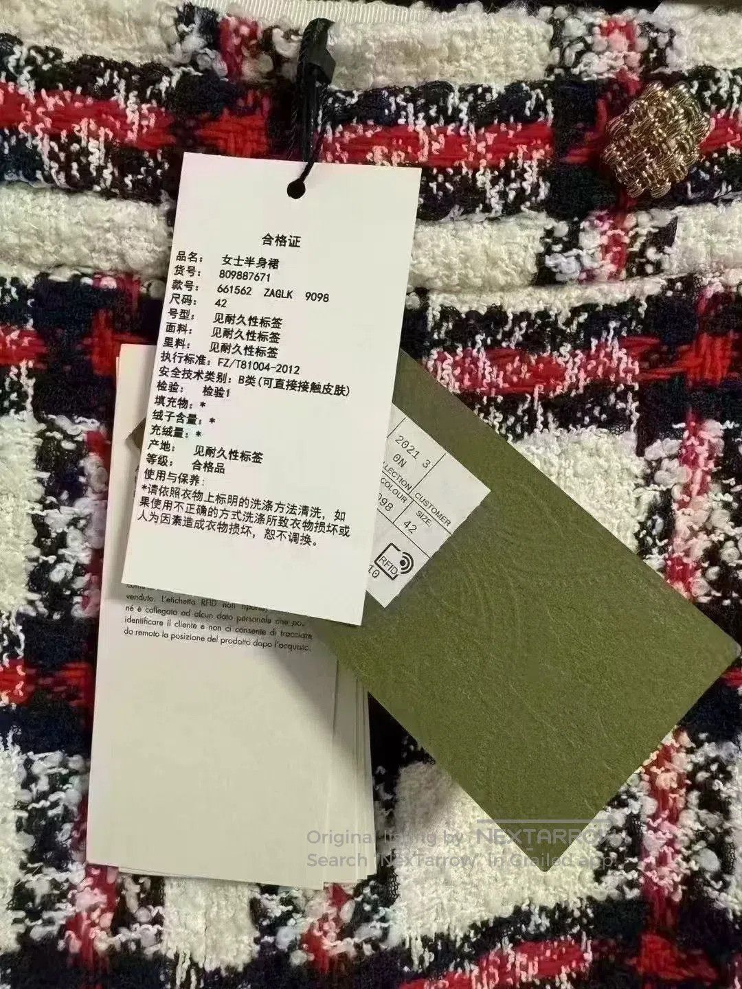 Gucci Gucci Tweed Plaid Skirt. Size 41" - 5 Thumbnail