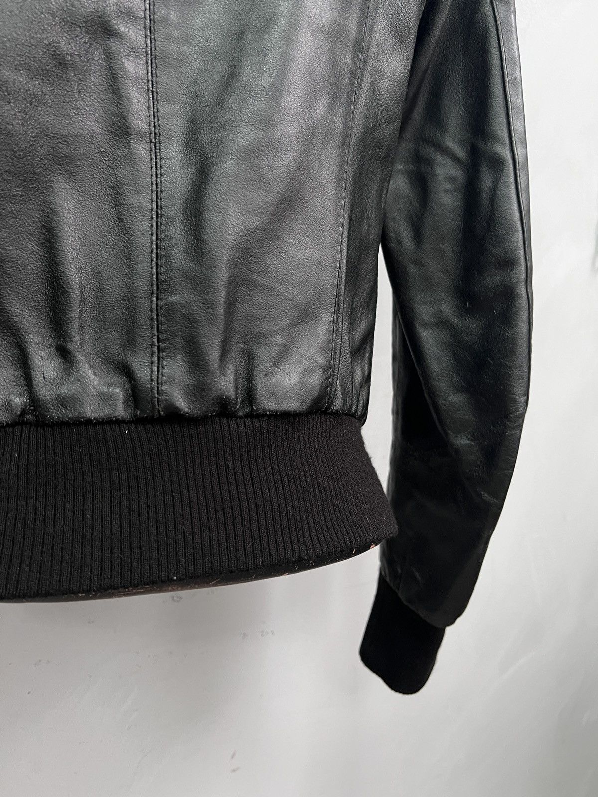 Opium leather bomber diesel style avant garde y2k