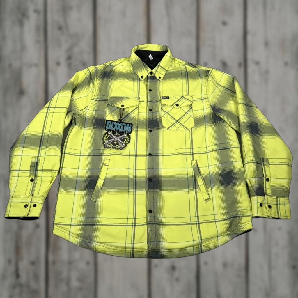 Vintage Dixxon Flannel Jacket Mens XL Reversible Quilted Shirt Plaid Snap Front Button-Down Collar Pockets Biker Outdoor Casual Workwear Size US XL / EU 56 / 4 - 1 Thumbnail