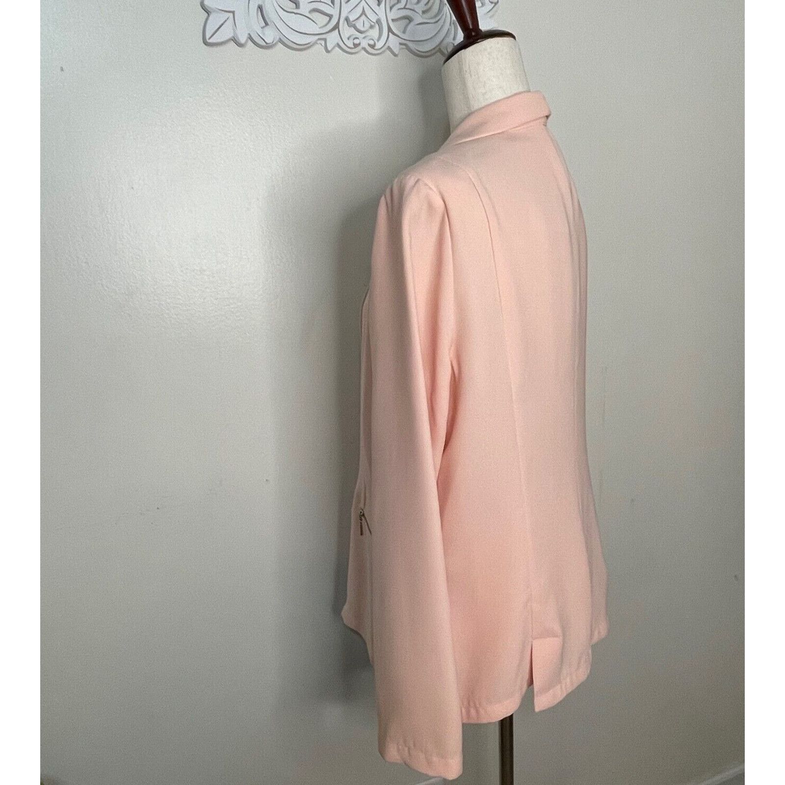 Other JUSTFAB Women's XL Blazer Jacket Open Front Blush PINK Size XL / US 12-14 / IT 48-50 - 7 Thumbnail