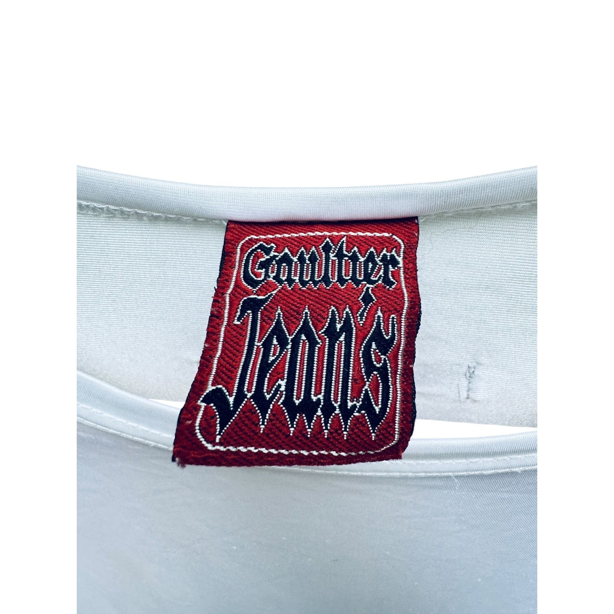 Jean Paul Gaultier Vintage White Nylon Longsleeves Size US L / EU 52-54 / 3 - 4 Thumbnail