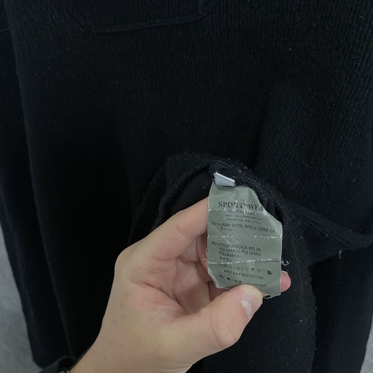 Stone Island Vintage 90s Stone Island Wool Hoodie Sweater Y2k Size US L / EU 52-54 / 3 - 14 Thumbnail